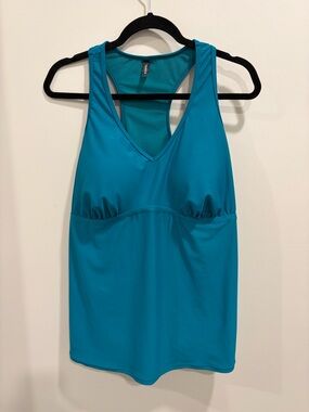 Torrid Teal Wireless Tankini Swim Top - Size 2